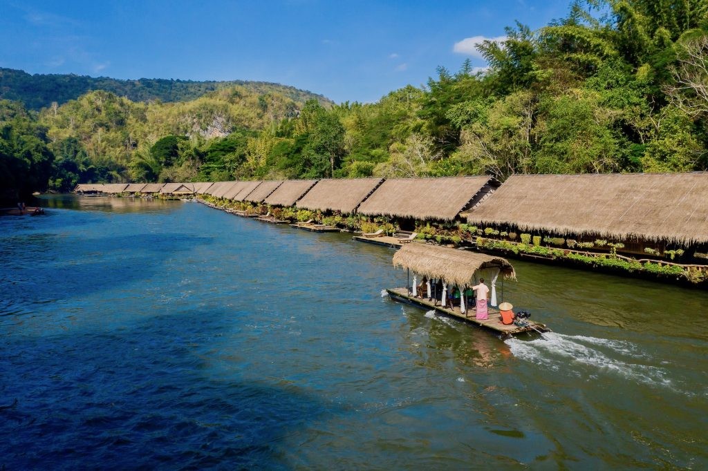 River Kwai jungle rafts hotel